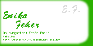 eniko feher business card